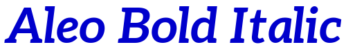 Aleo Bold Italic fuente